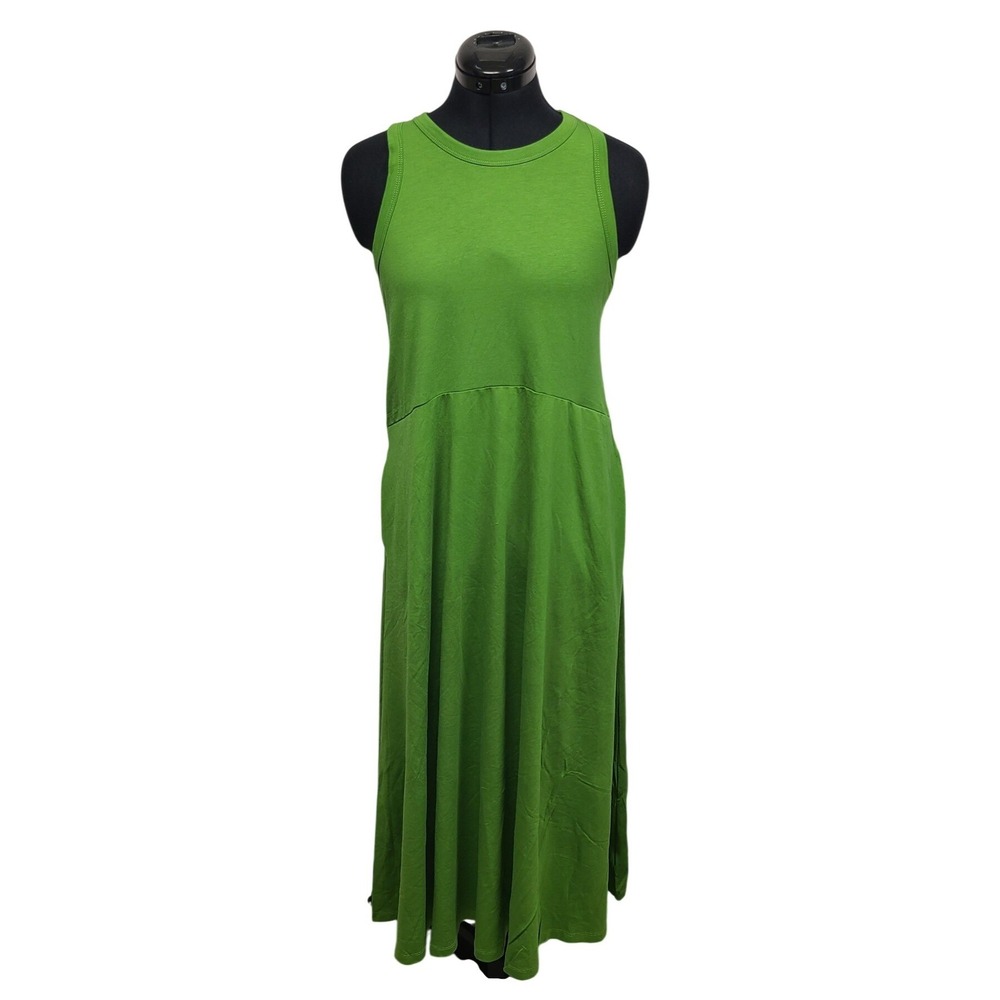 A New Day Women's Sleeveless Knit Midi Dress Green XS/XL Pockets